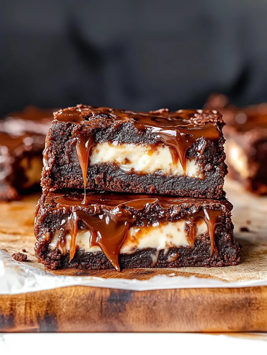 Caramel Cheesecake Nutella Brownies Homemade