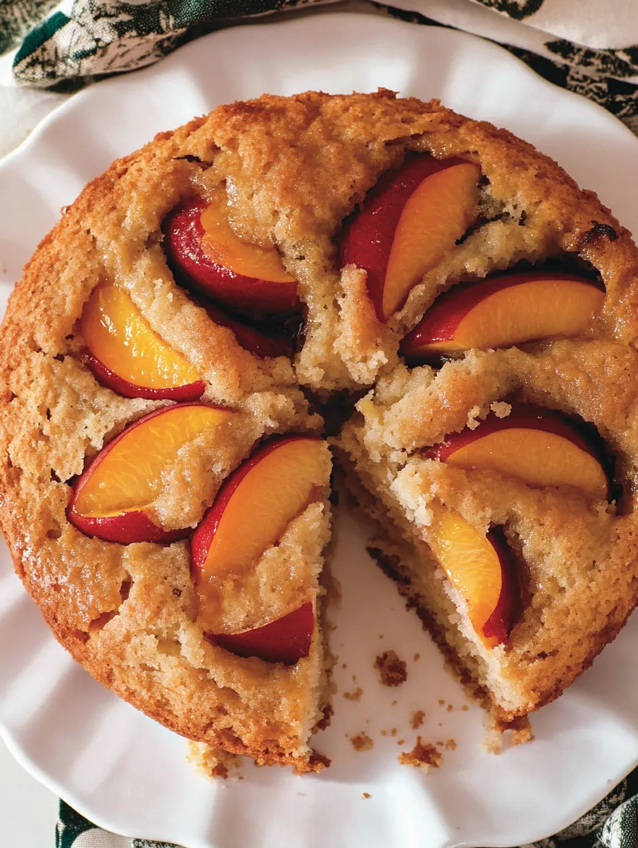 Vegan peach coffee cake Homemade