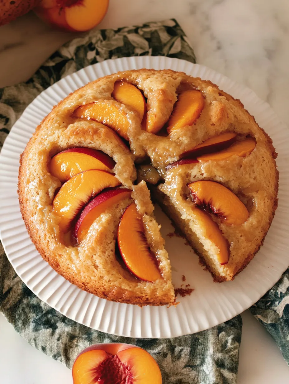 Easy Vegan peach coffee cake