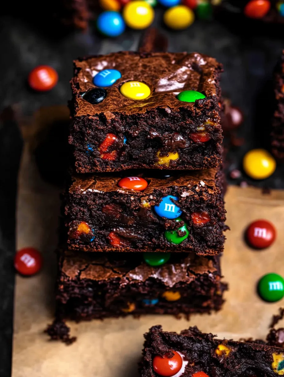 Fudgy M&M Brownies Recipe