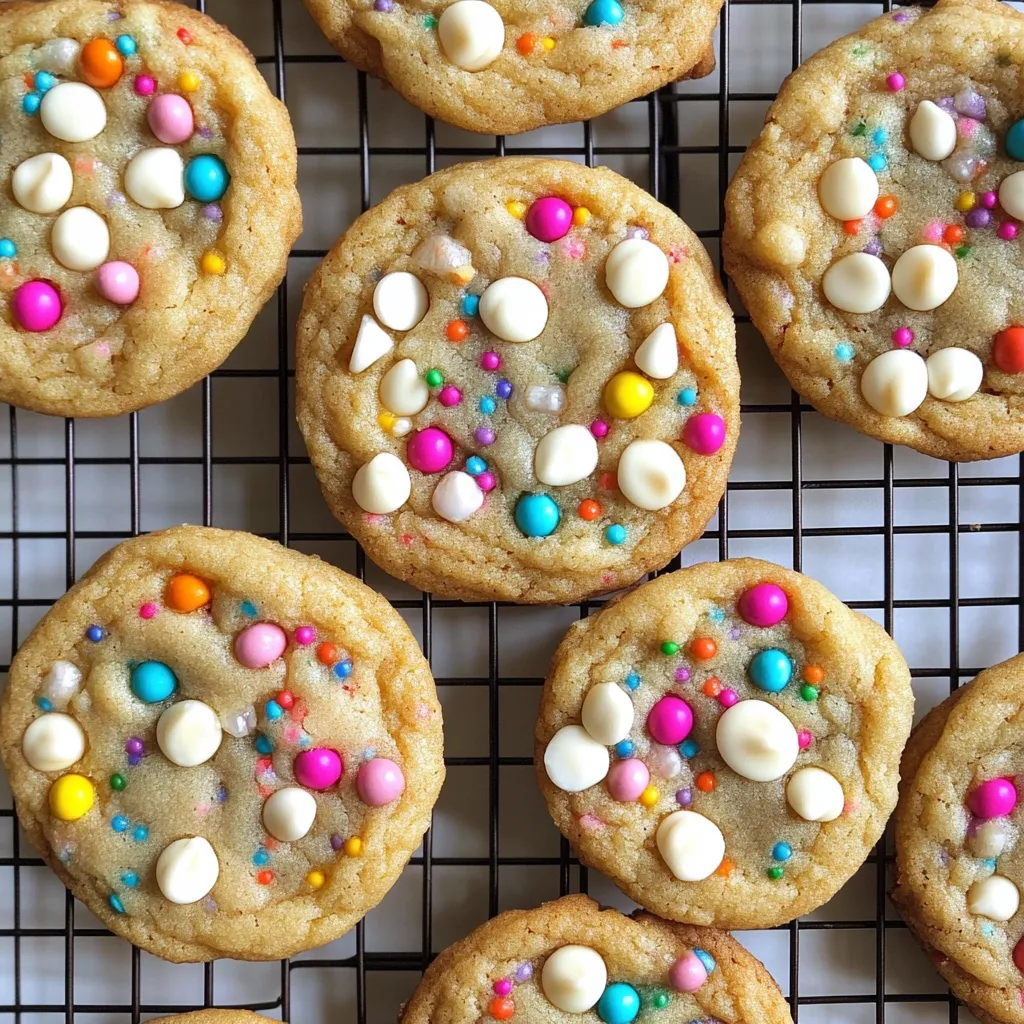 White Chocolate Confetti Cookies