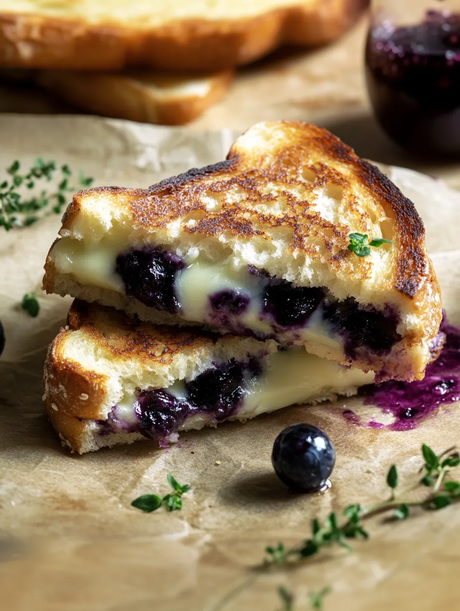 Blueberry White Cheddar Grilled Cheese Homemade