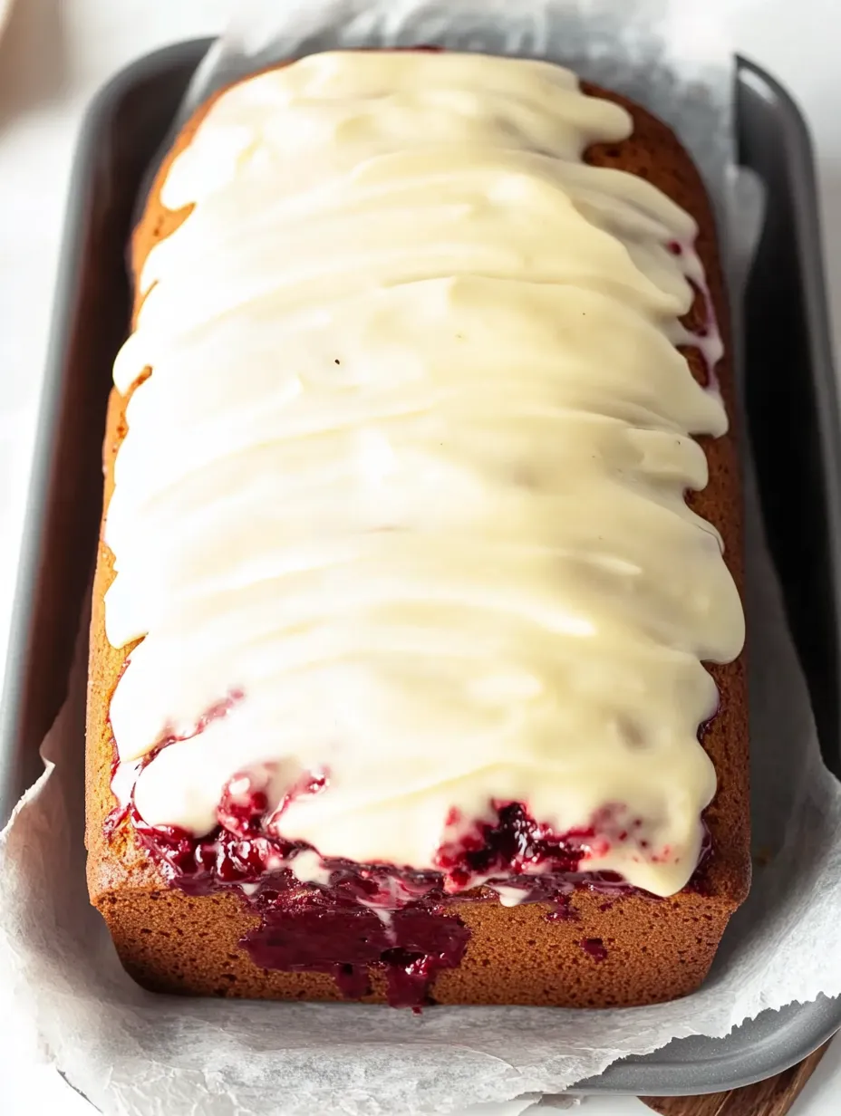 White Chocolate and Raspberry Loaf Cake Homemade