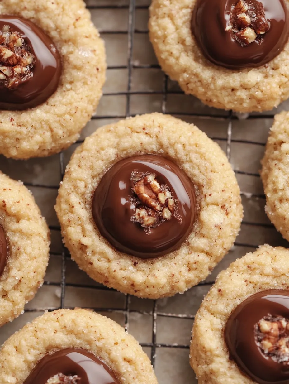 Nutella Thumbprint Cookies Homemade