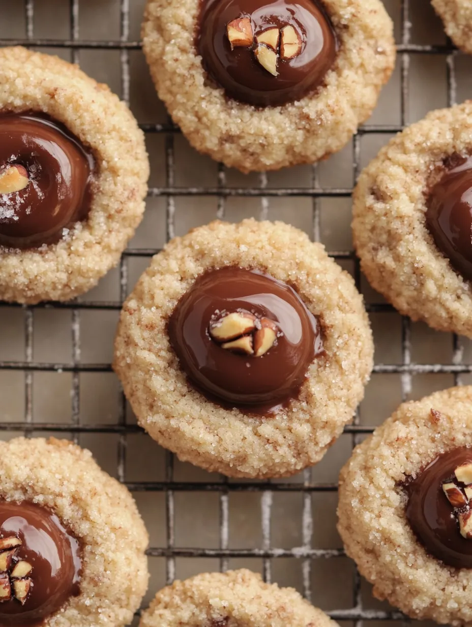 Easy Nutella Thumbprint Cookies