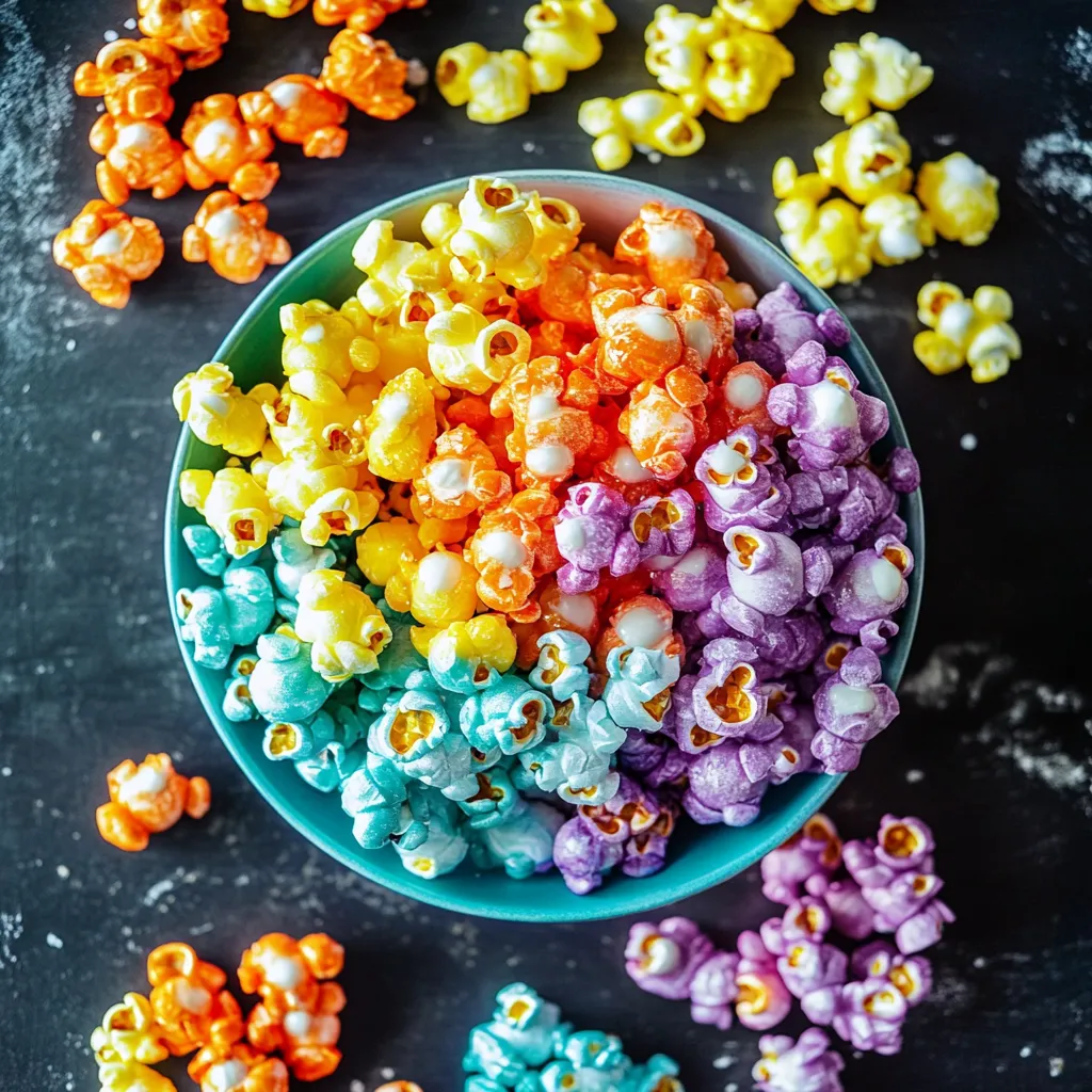 Candied Rainbow Popcorn