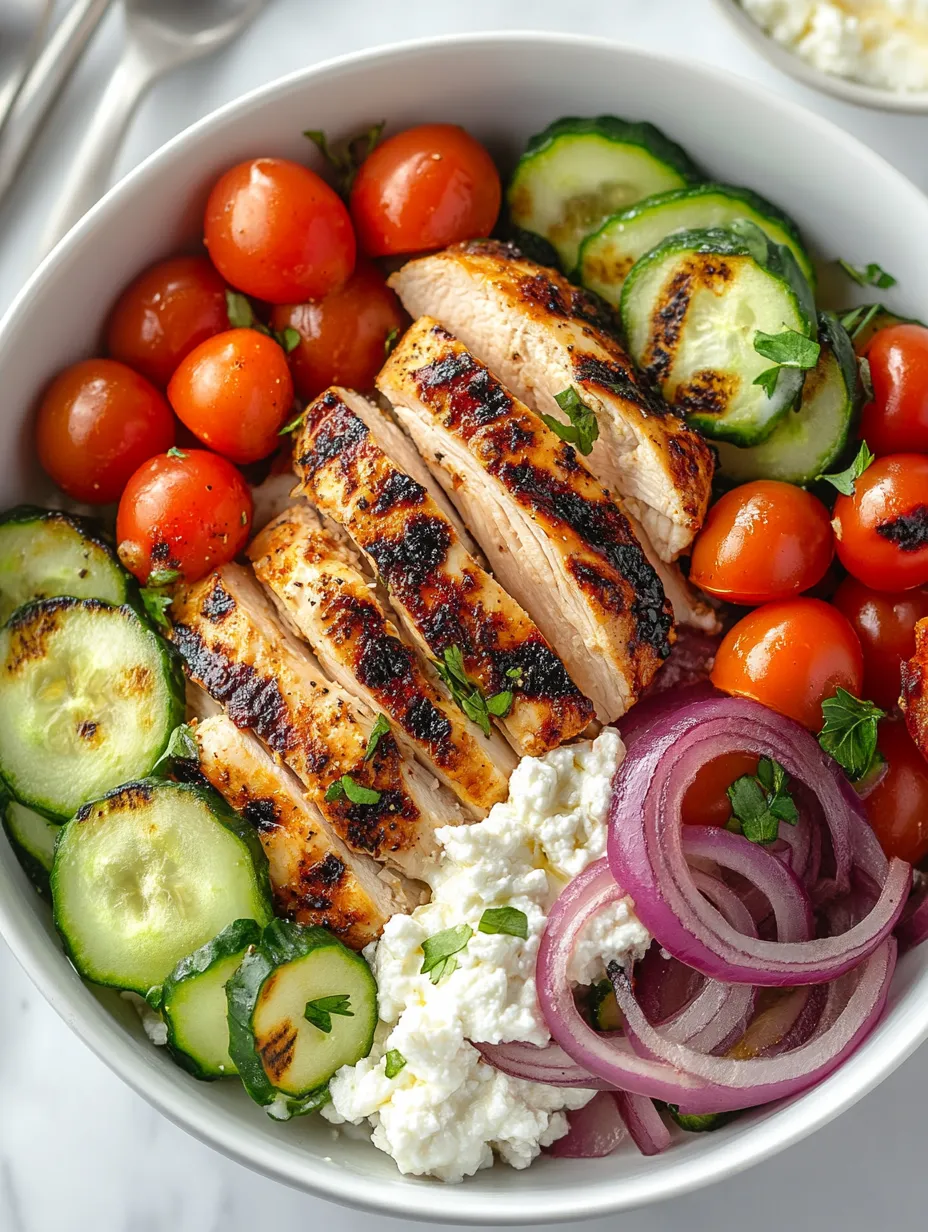 Greek Chicken Cottage Cheese Bowl Recipe