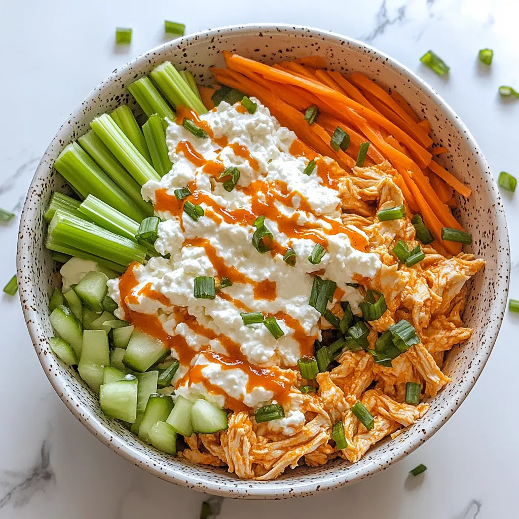 Buffalo Chicken Cottage Cheese Bowl