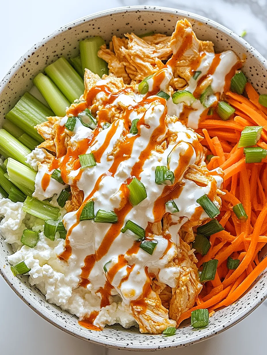 Buffalo Chicken Cottage Cheese Bowl Homemade