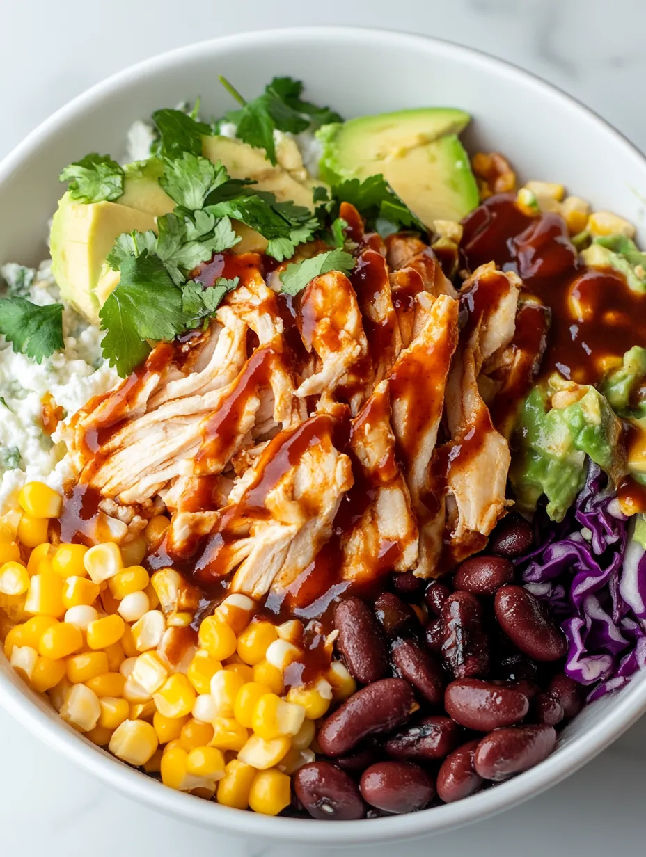 Easy BBQ Chicken Cottage Cheese Bowl