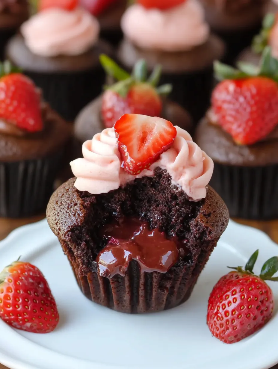 Chocolate Strawberry Cupcakes Recipe