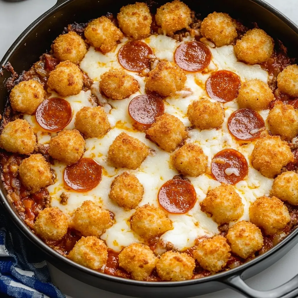 Pizza Tot Casserole