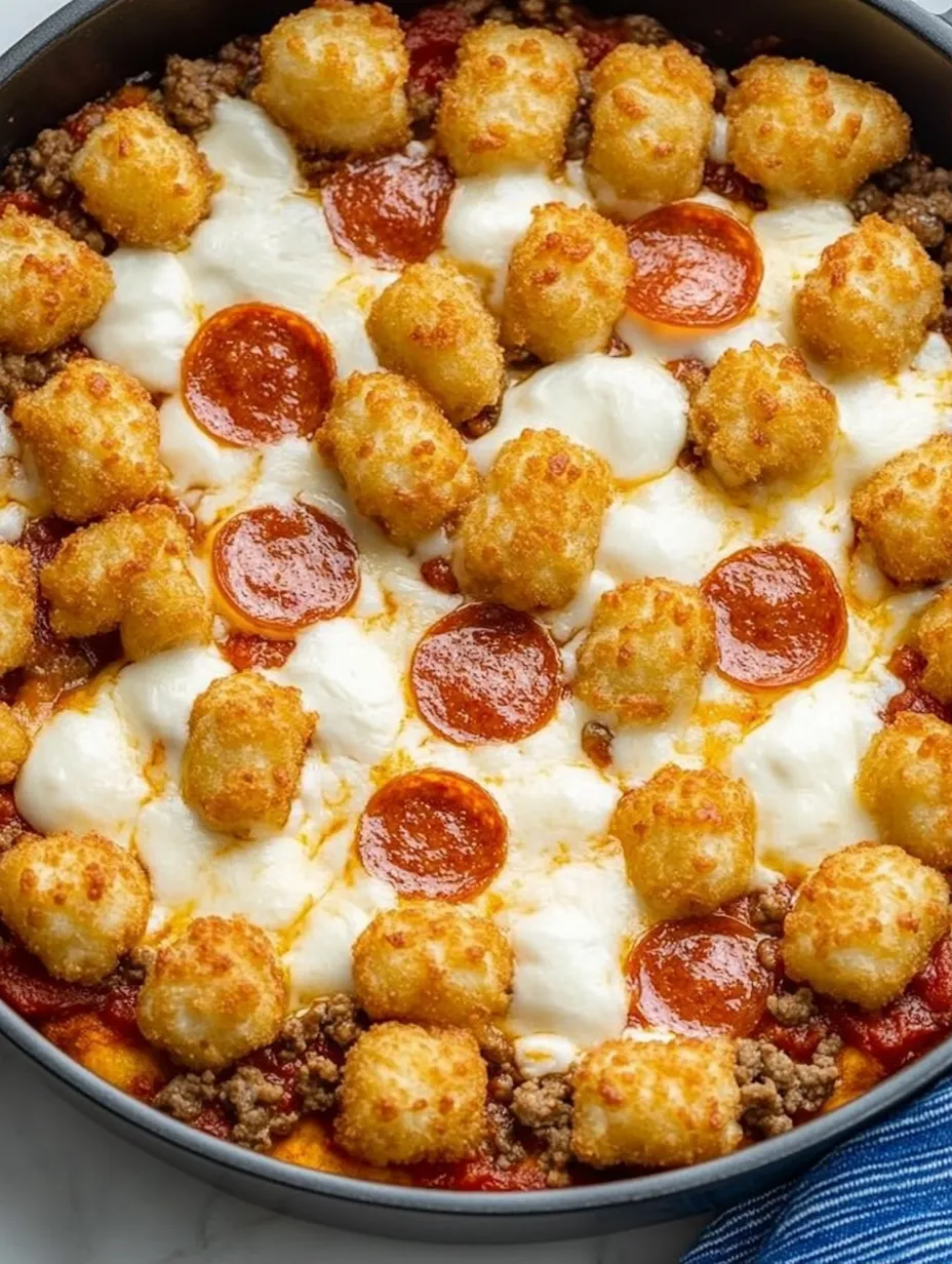 Pizza Tot Casserole Homemade