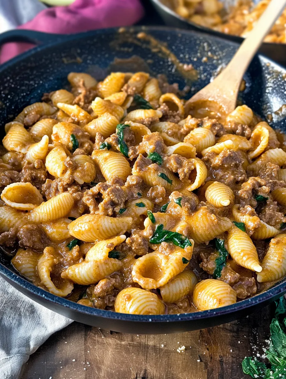 Creamy Beef and Shells Recipe