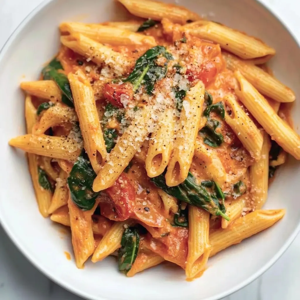 Creamy Tomato and Spinach Pasta