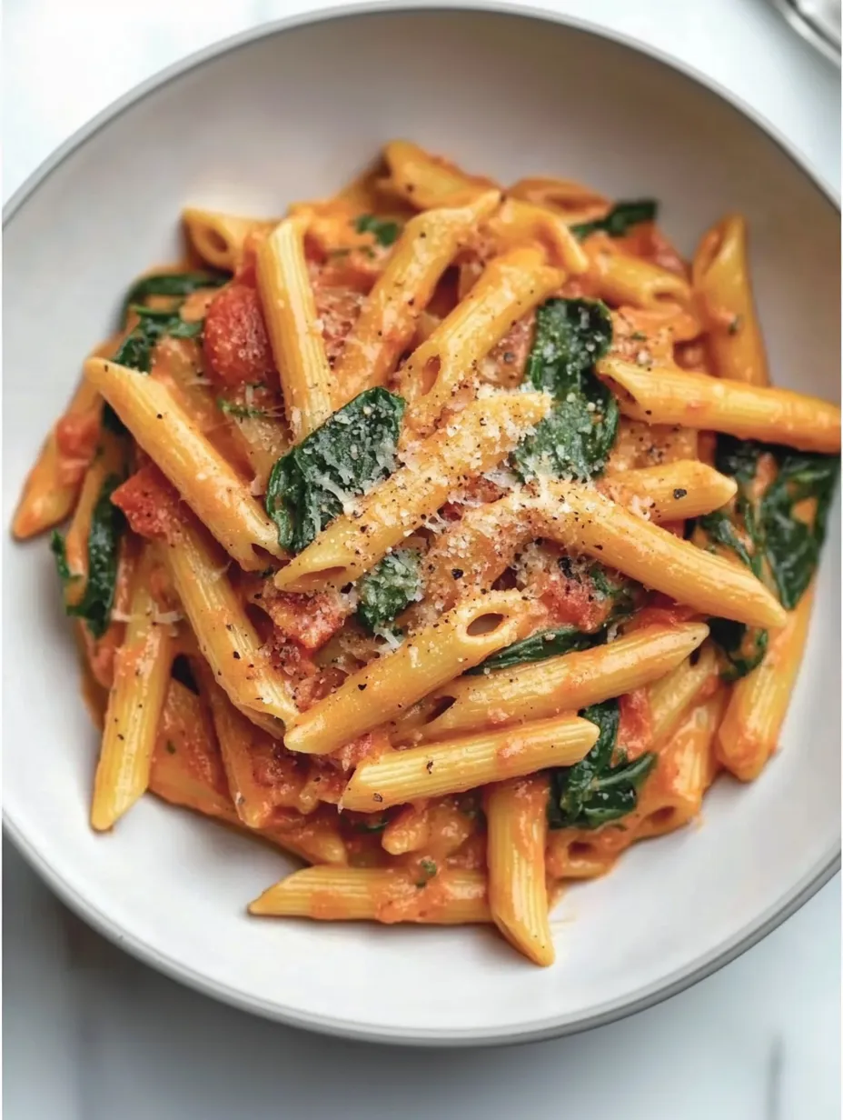 Creamy Tomato and Spinach Pasta Recipe