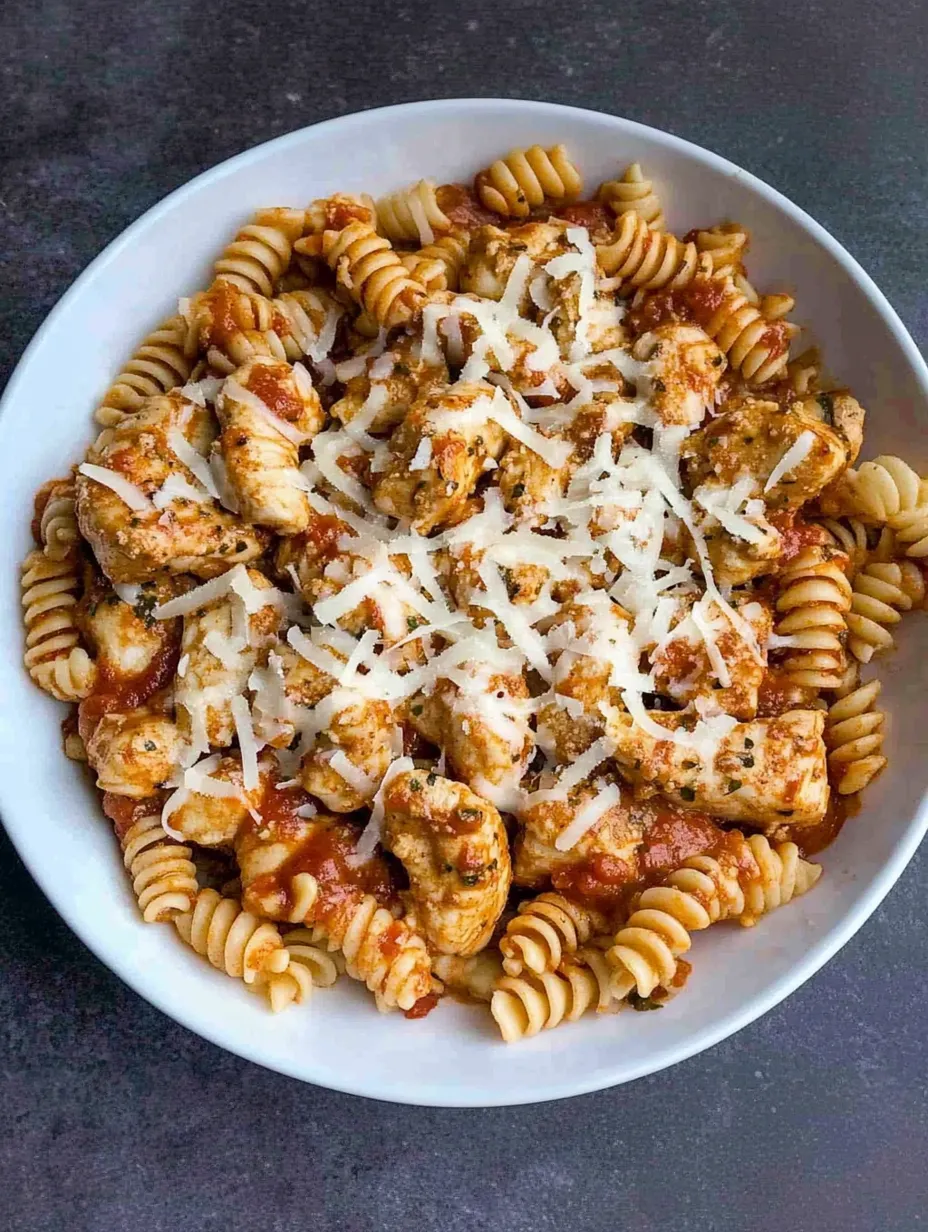 Garlic Parmesan Healthy Chicken Pasta Recipe