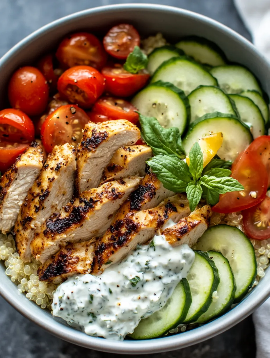 Greek Chicken Gyro Bowl Homemade