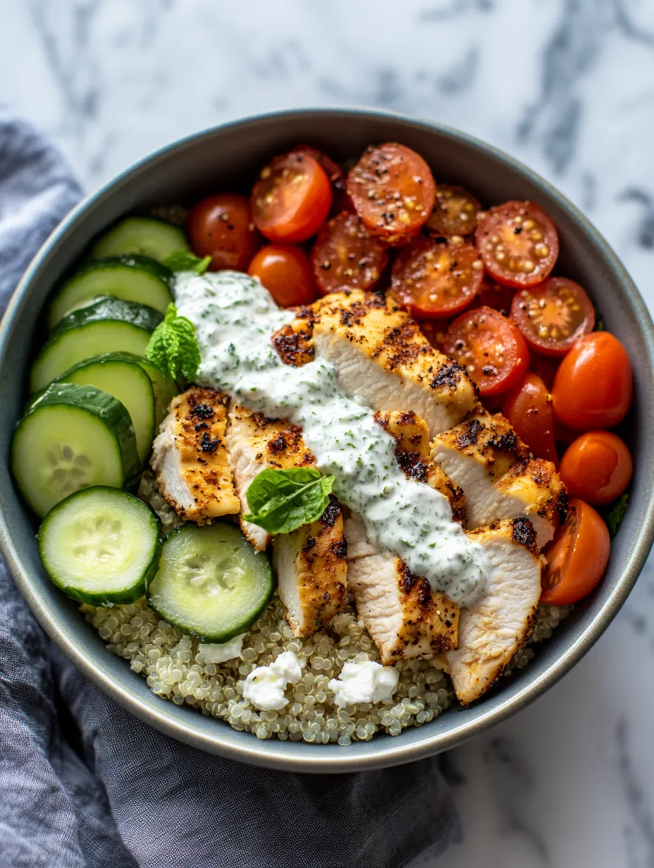 Greek Chicken Gyro Bowl Recipe