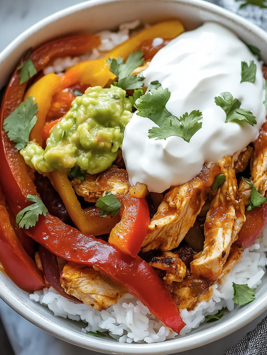 Chicken Fajita Bowl Homemade