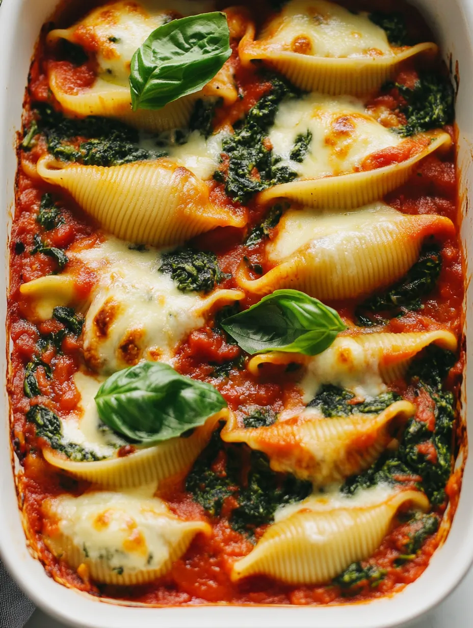 Spinach and Ricotta Stuffed Shells Homemade