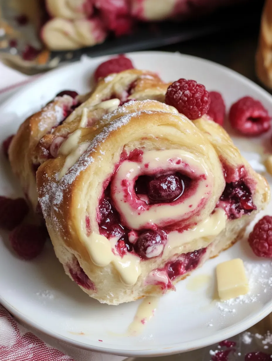 White Chocolate Raspberry Rolls Recipe