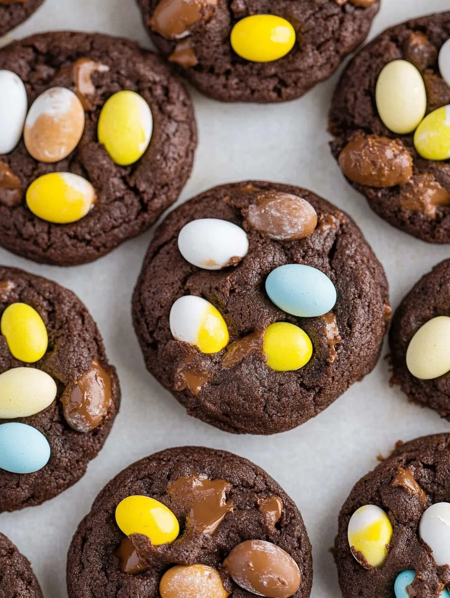 Mini Egg Brownie Cookies Homemade