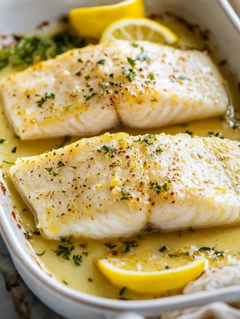 Lemon Garlic Butter Baked Cod Homemade