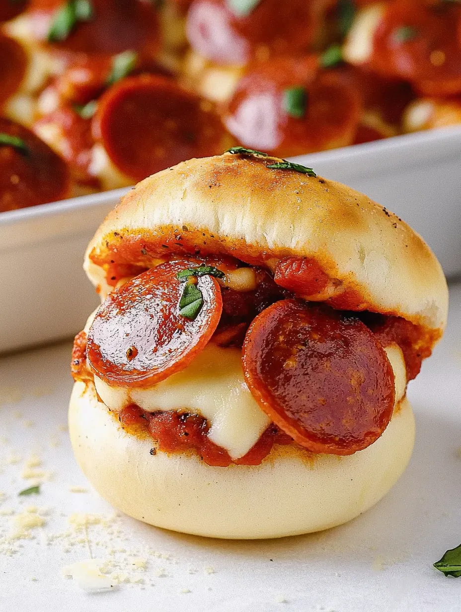 Pepperoni Pizza Sliders Homemade