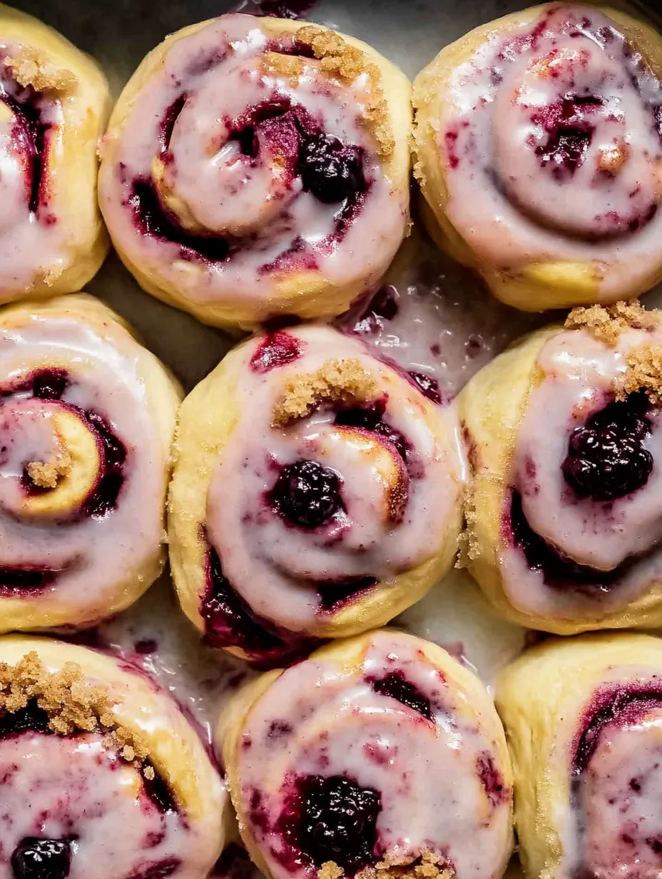 Soft & Gooey Blackberry Raspberry Sweet Rolls Recipe