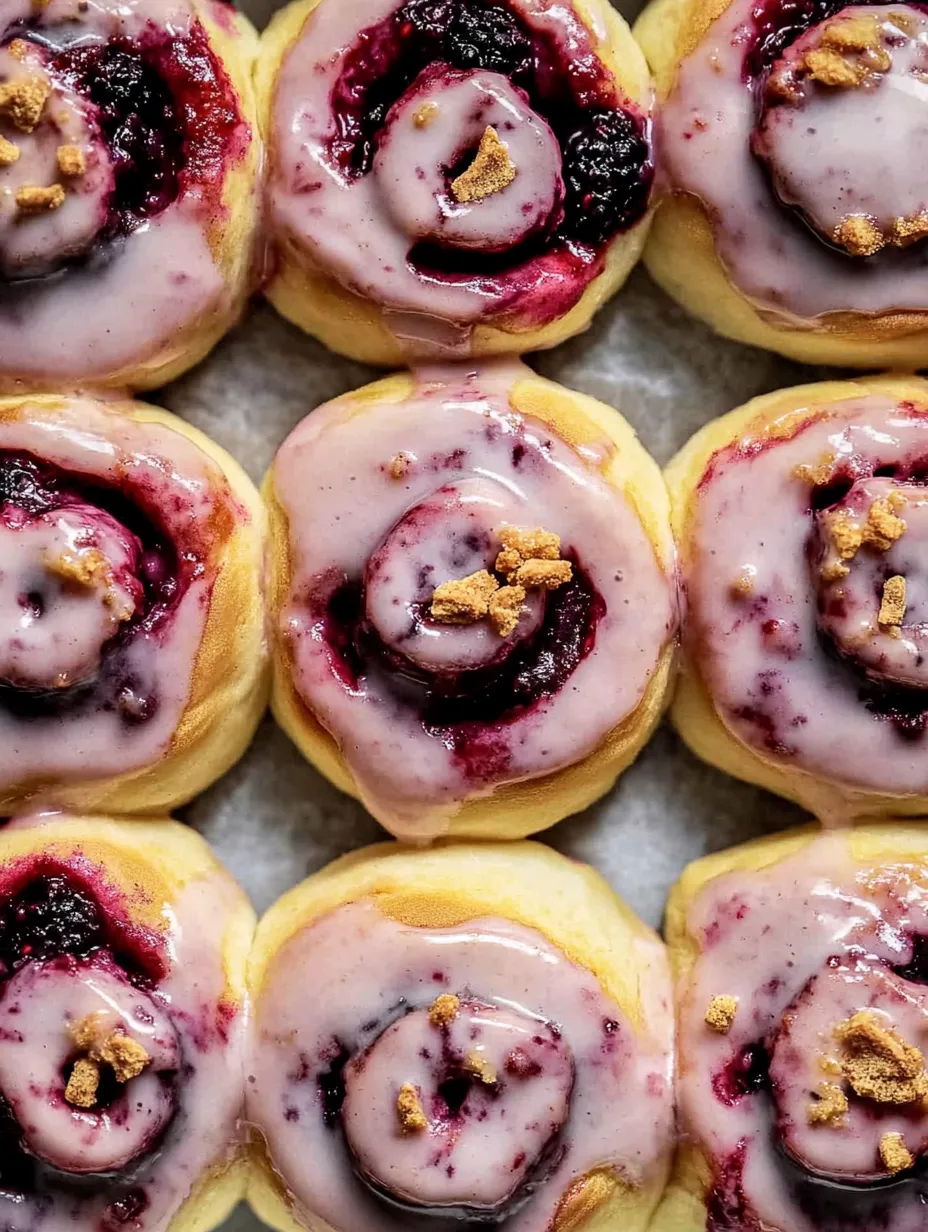 Soft & Gooey Blackberry Raspberry Sweet Rolls Homemade