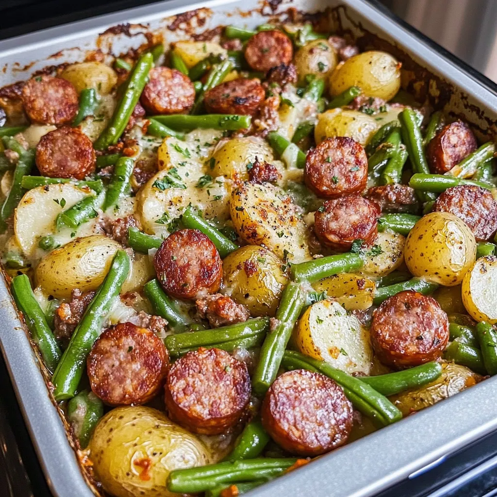 Sausage Green Bean Potato Casserole