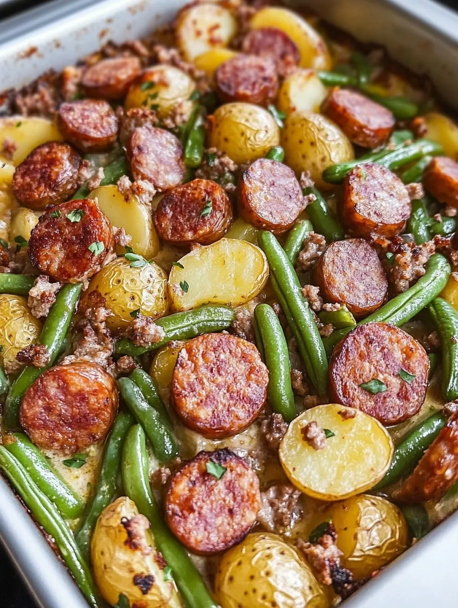 Sausage Green Bean Potato Casserole Recipe