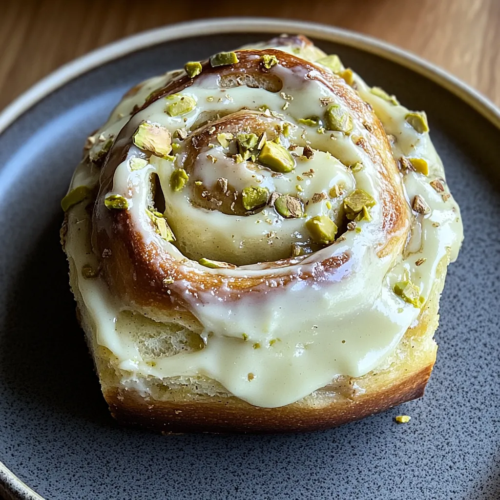 Small Batch Pistachio Cream Cinnamon Rolls