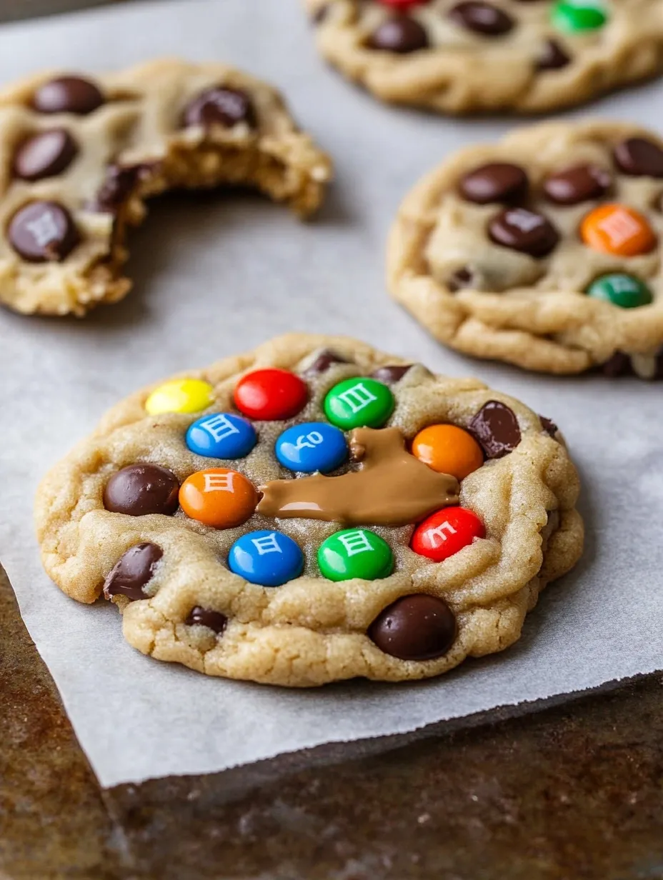 Peanut Butter M&M Cookies Homemade