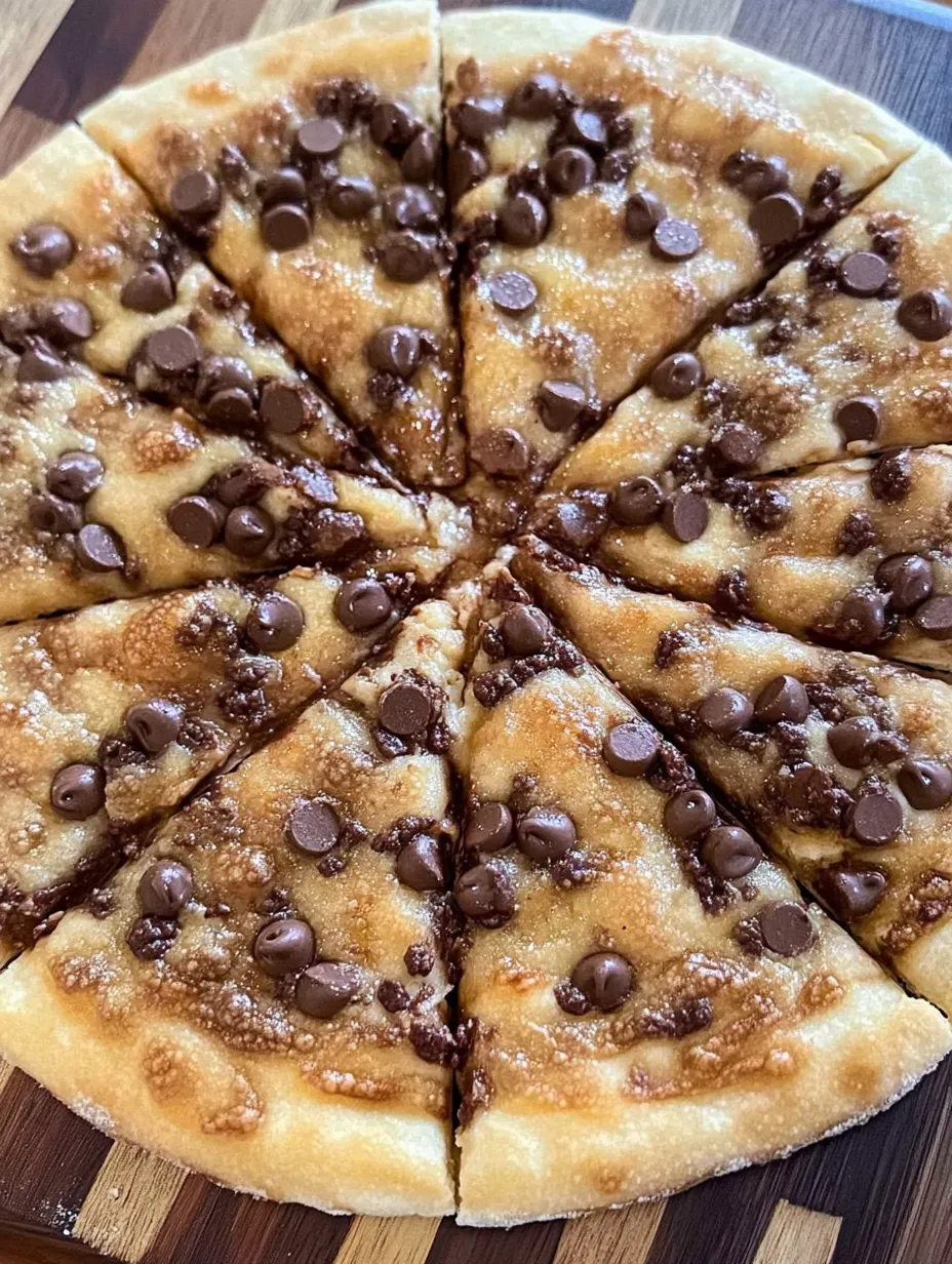 Easy Chocolate Chip Dessert Pizza