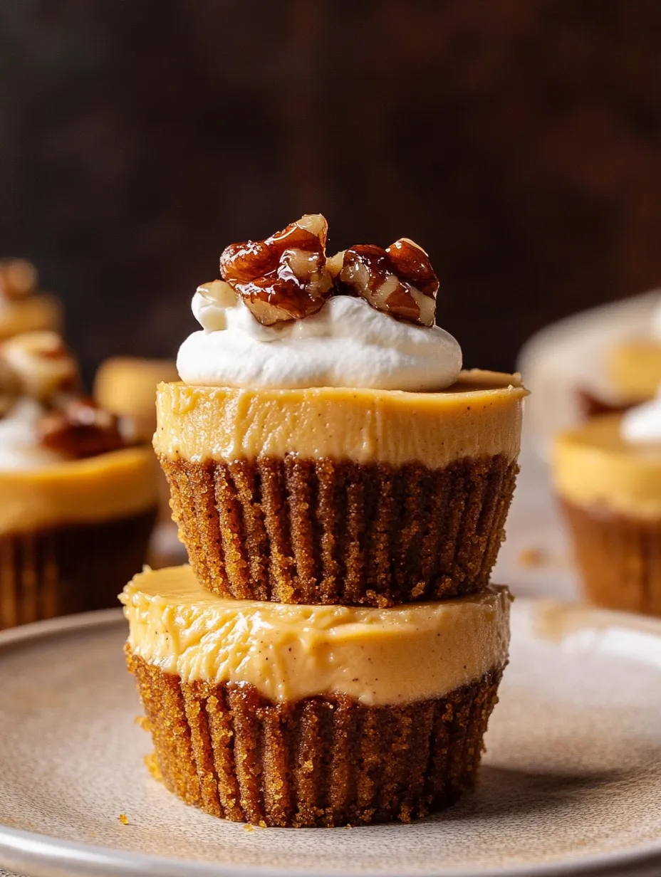 Pumpkin Pecan Mini Cheesecakes Recipe