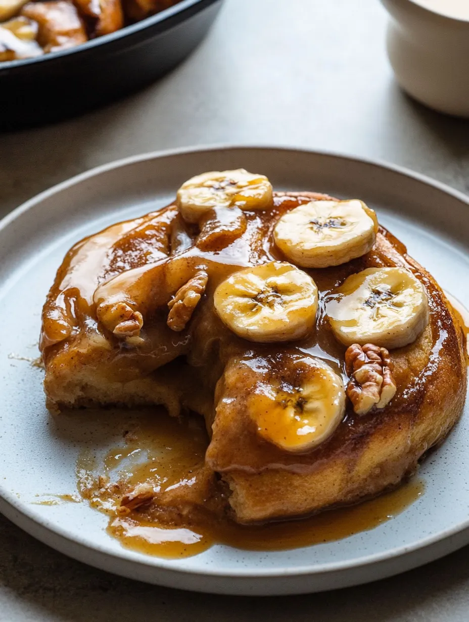 Bananas Foster Cinnamon Rolls Recipe