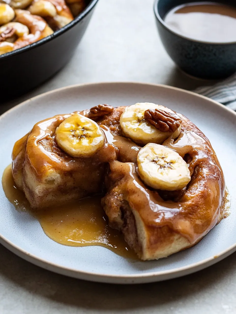 Bananas Foster Cinnamon Rolls Homemade