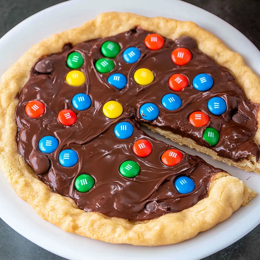 M&M Cookie Pizza