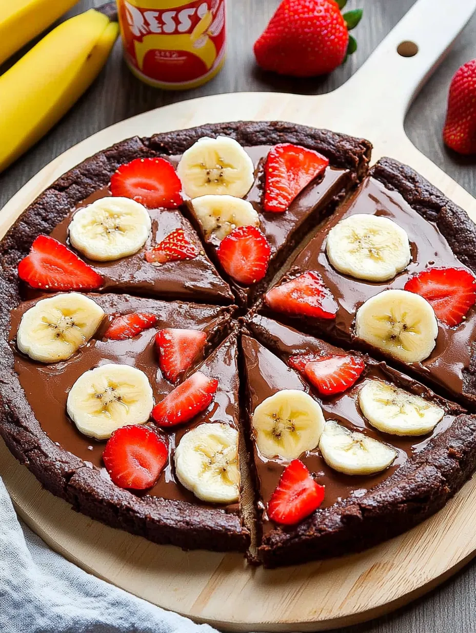 Chocolate Peanut Butter Brownie Pizza Homemade