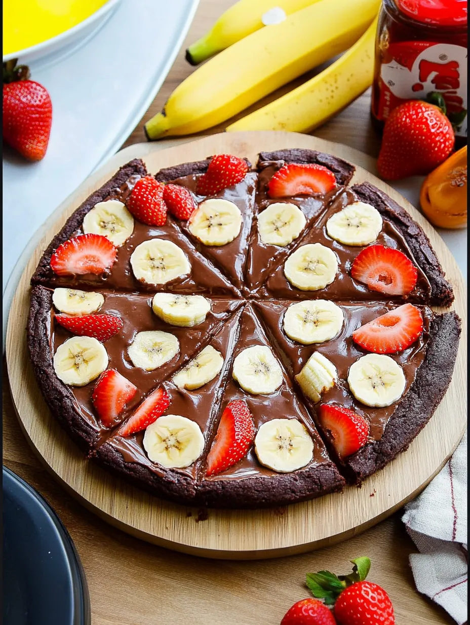 Easy Chocolate Peanut Butter Brownie Pizza