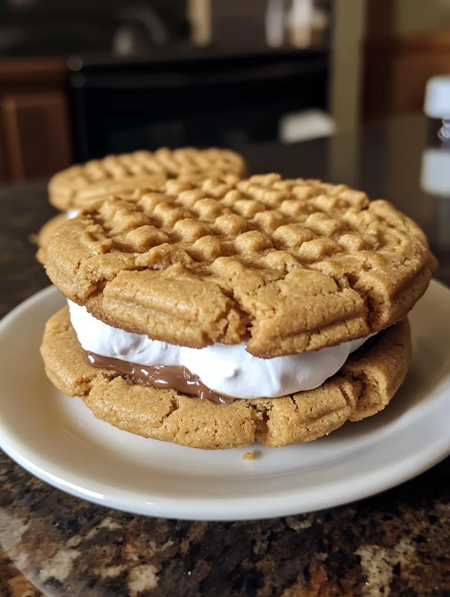 Peanut Butter S'mores Sandwich Cookies Homemade