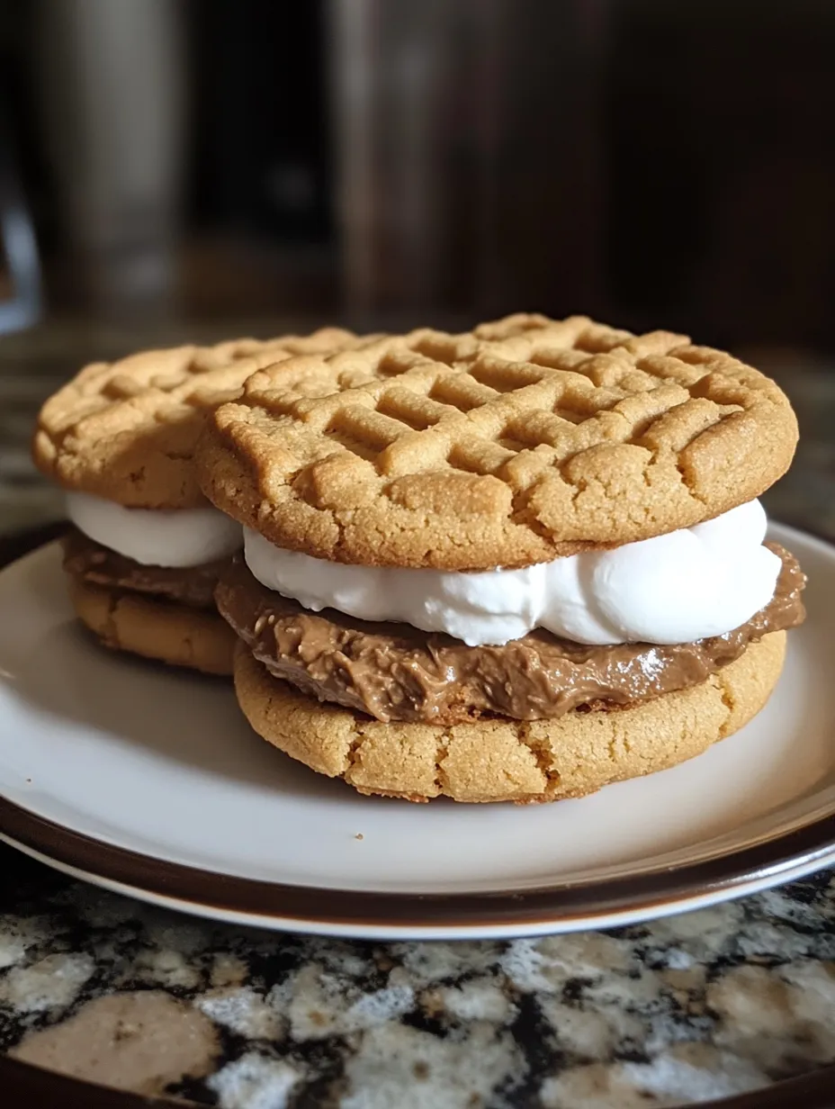 Easy Peanut Butter S'mores Sandwich Cookies