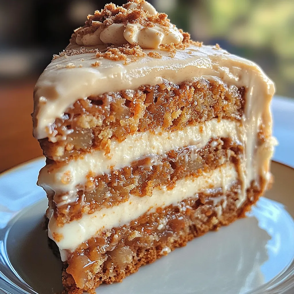 Honeybun Carrot Cake with Cheesecake Filling & Cinnamon Cream Cheese Icing