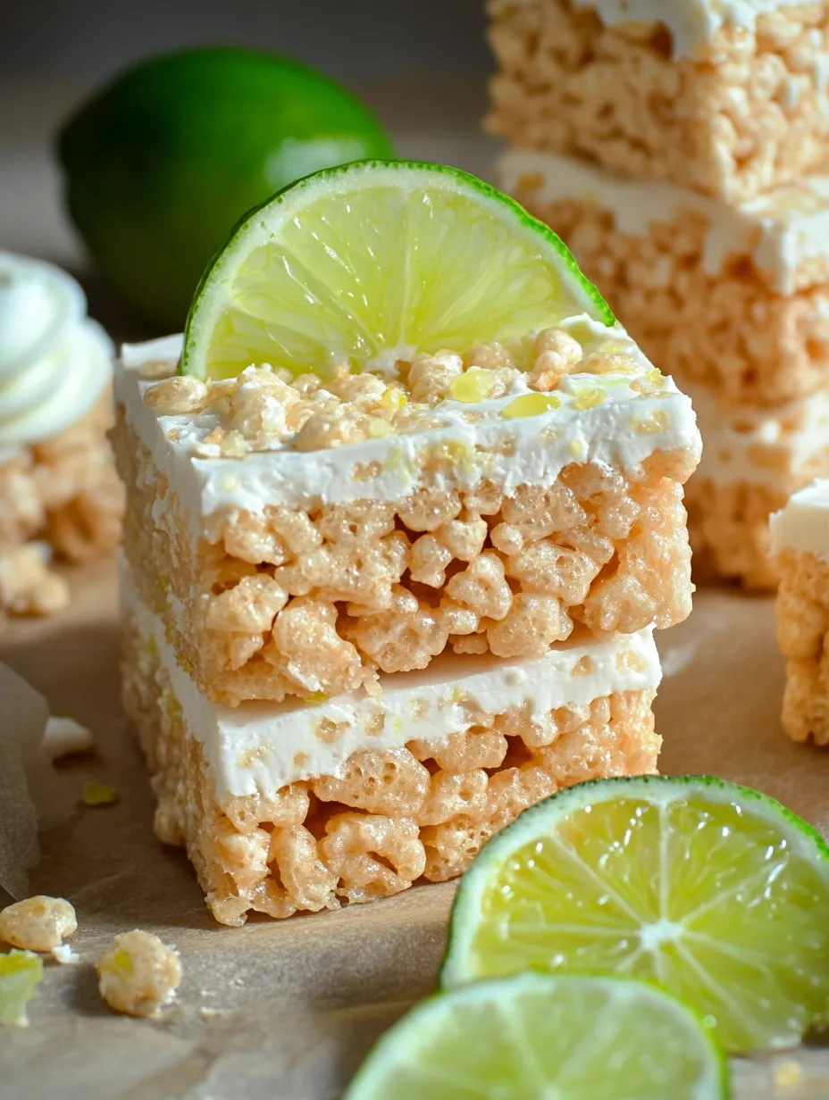 Easy Key Lime Pie Rice Krispie Treats