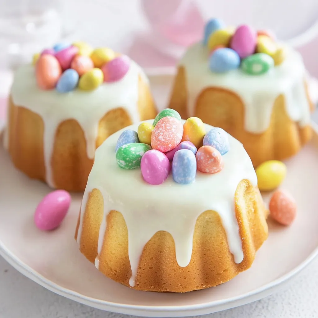 Surprise Inside Mini Easter Bundt Cakes