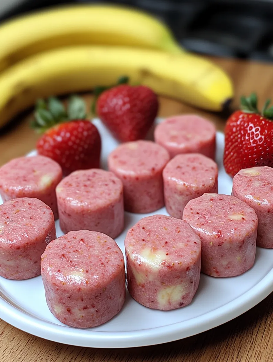 Strawberry and Banana Smoothie Bites for Dogs Recipe