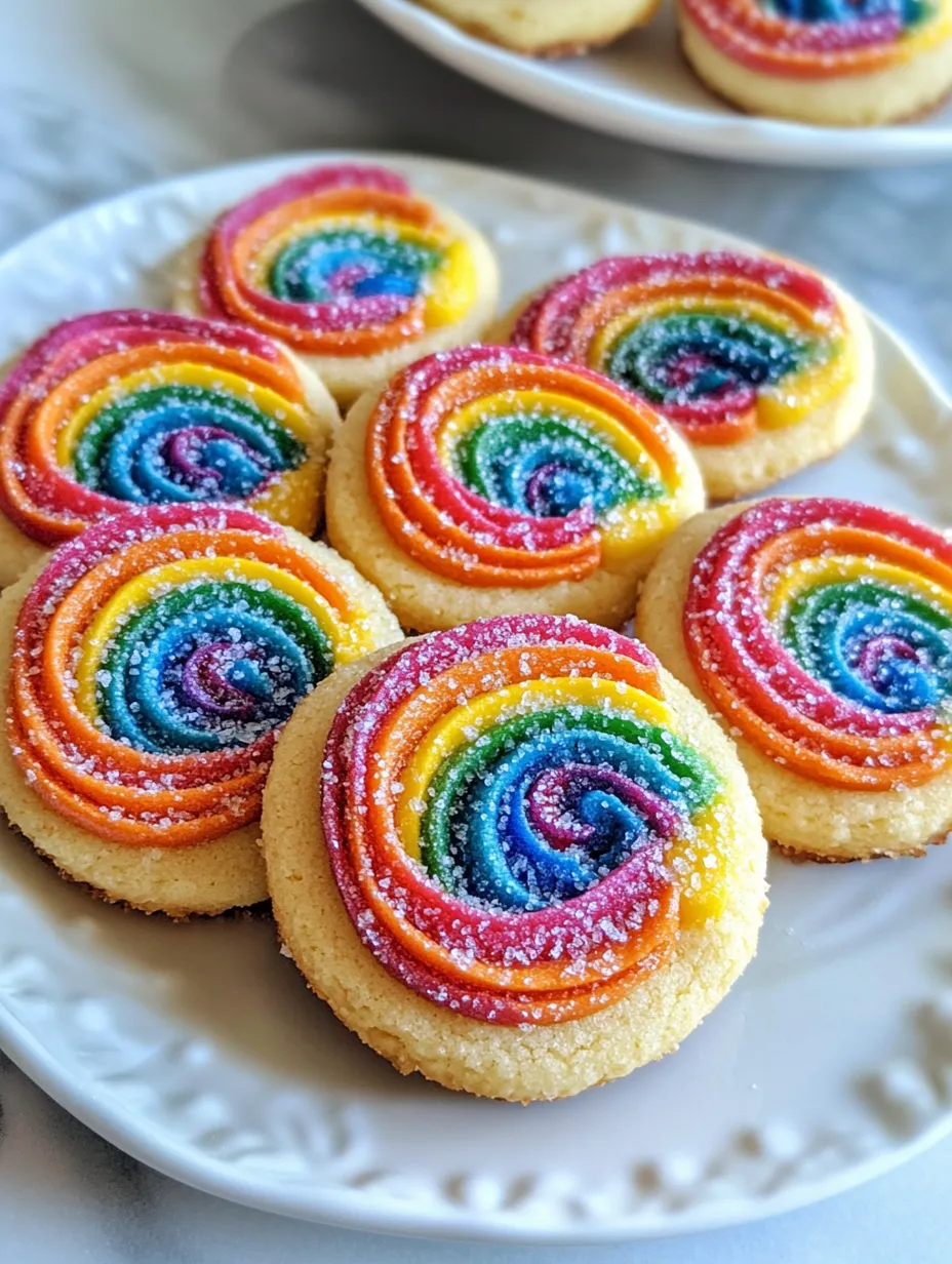 Piped Rainbow Shortbread Cookies Recipe