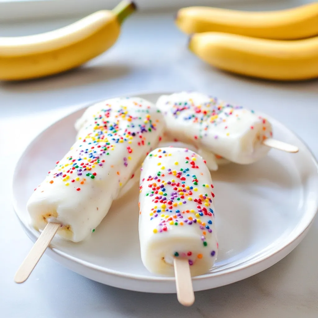 Frozen Banana Yogurt Pops